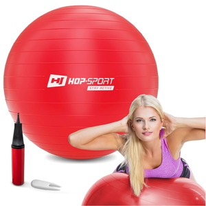 Gymnastický míč fitness 55cm s pumpou - červený