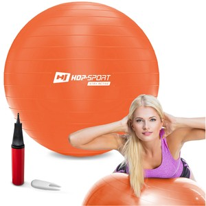 Gymnastický míč fitness 55cm s pumpou - oranžový